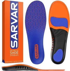 220  lbs Heavy Duty Support Plantar Fasciitis Insoles Arch Support Orthotic Inserts Insoles for Big & Tall Men Women, Work Boot Shoe Insole (Indigo, M)