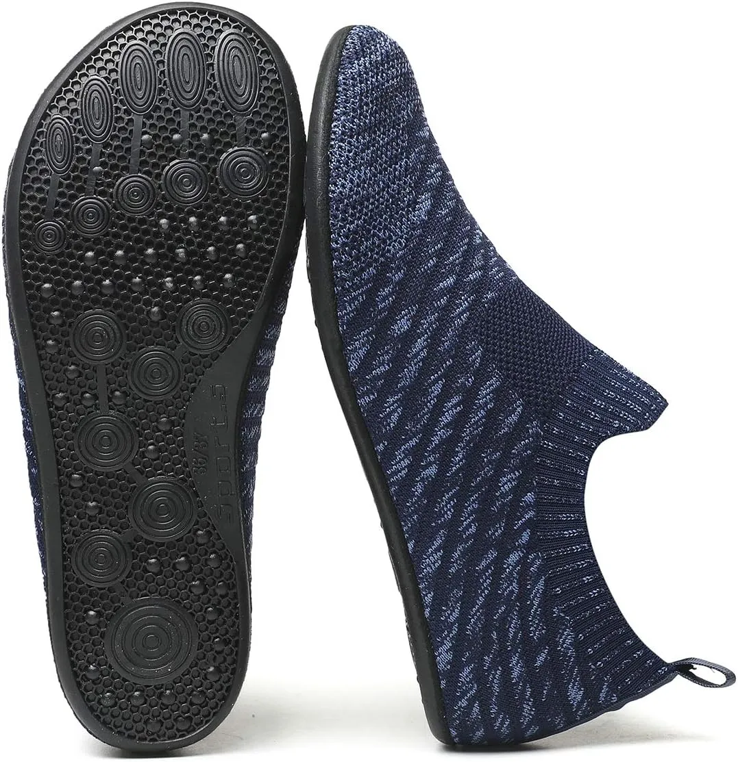 Adult Lightweight Slip-on Grip Indoor House Slippers Non-slip Barefoot House Home Shoes for Women Men