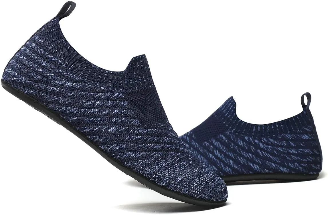 Adult Lightweight Slip-on Grip Indoor House Slippers Non-slip Barefoot House Home Shoes for Women Men