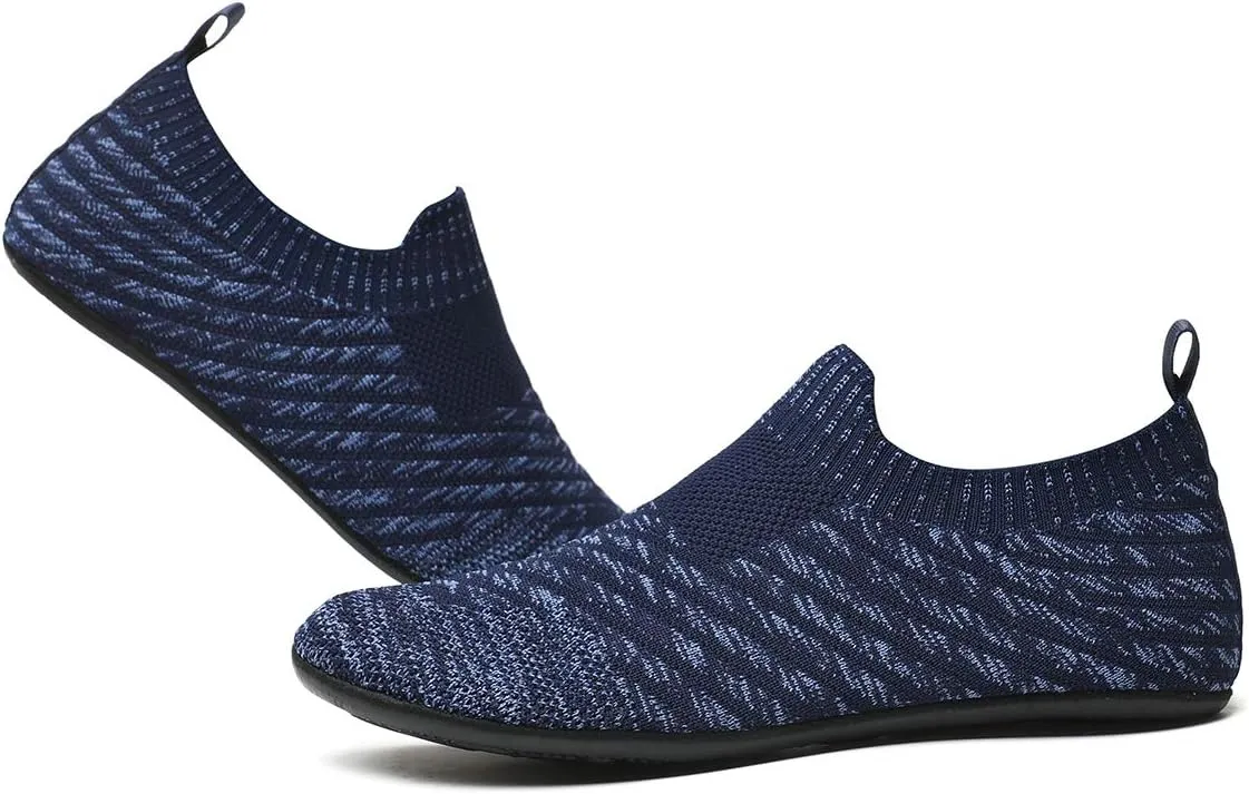 Adult Lightweight Slip-on Grip Indoor House Slippers Non-slip Barefoot House Home Shoes for Women Men