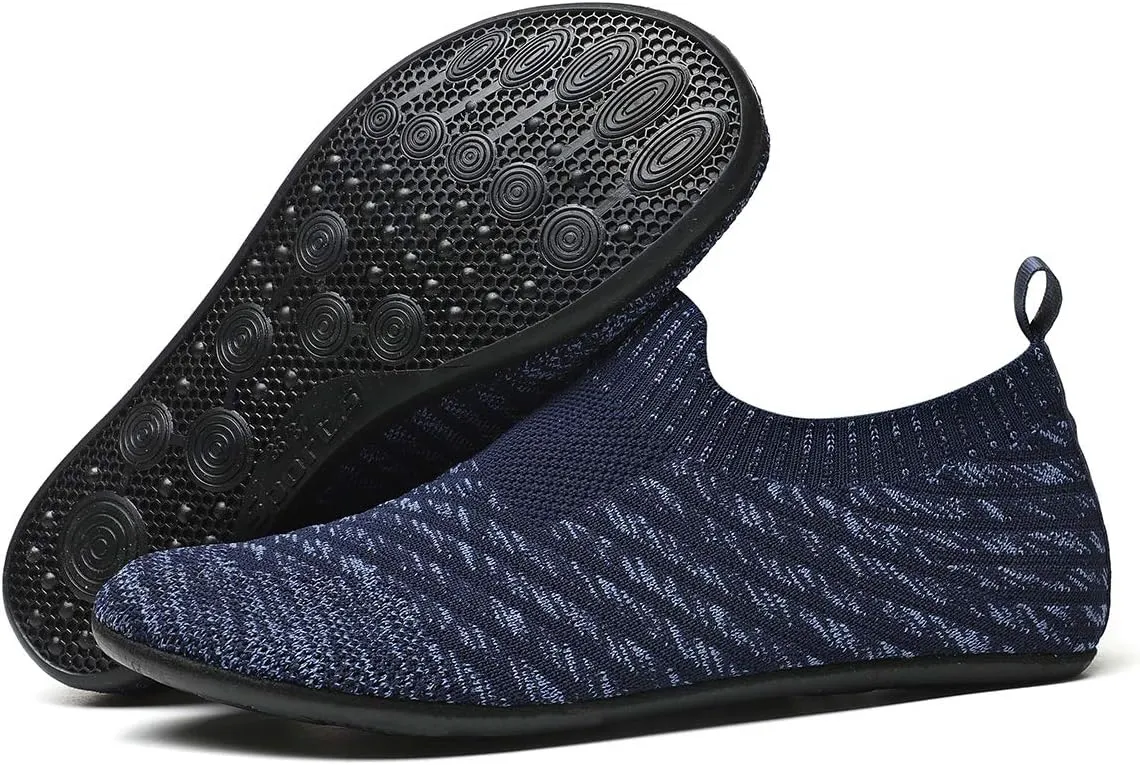 Adult Lightweight Slip-on Grip Indoor House Slippers Non-slip Barefoot House Home Shoes for Women Men