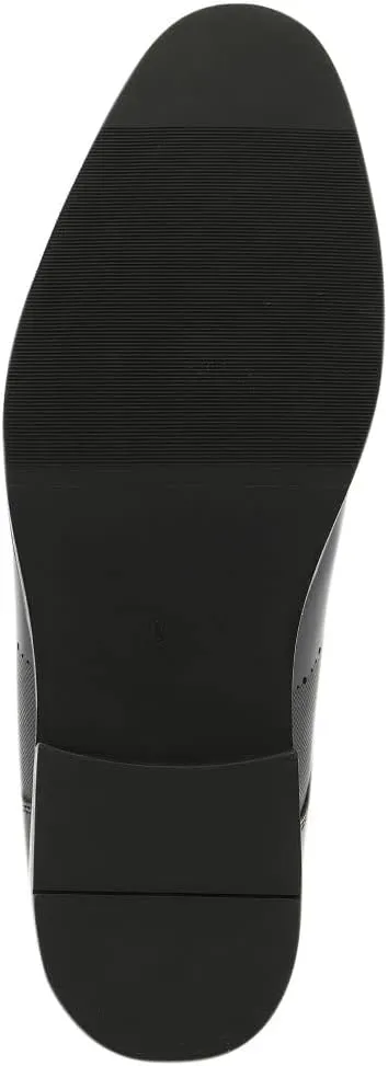 Amali Oxford Dress Shoes for Men with Textured Cap Toe, Men's Oxford Shoes Made from Premium PU Leather, Versatile Formal Footwear for All Occasions