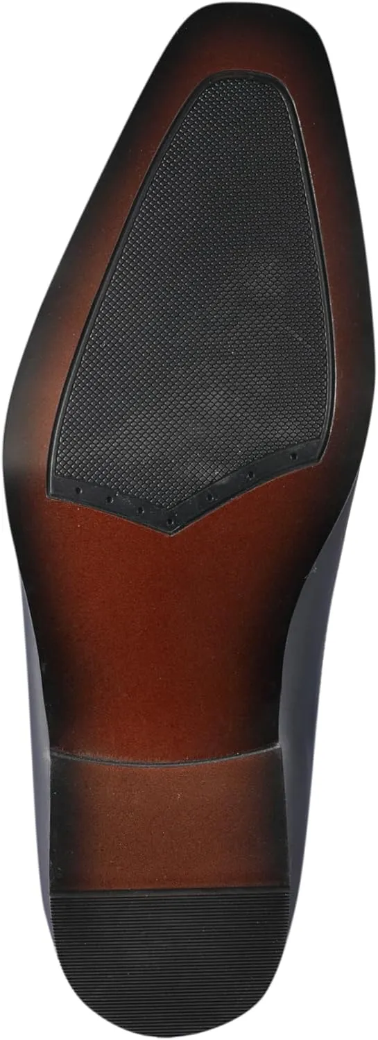 Amali Oxford Dress Shoes for Men with Textured Cap Toe, Men's Oxford Shoes Made from Premium PU Leather, Versatile Formal Footwear for All Occasions