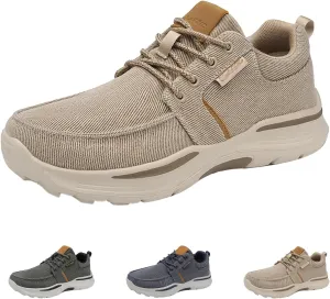 AngryMonkey Men's Lightweight Casual Canvas Shoes,Trendy Comfort Breathable Orthotic Cushion Non-Slip Outdoor Hiking Sneakers