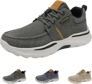 AngryMonkey Men's Lightweight Casual Canvas Shoes,Trendy Comfort Breathable Orthotic Cushion Non-Slip Outdoor Hiking Sneakers