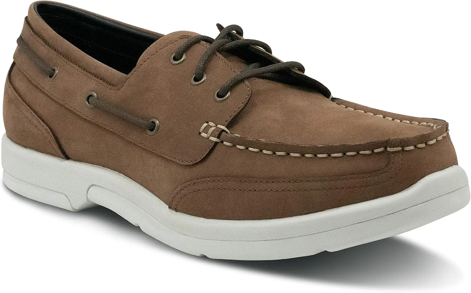 Apex Men's Orthopedic Boat Shoe - Dark Brown