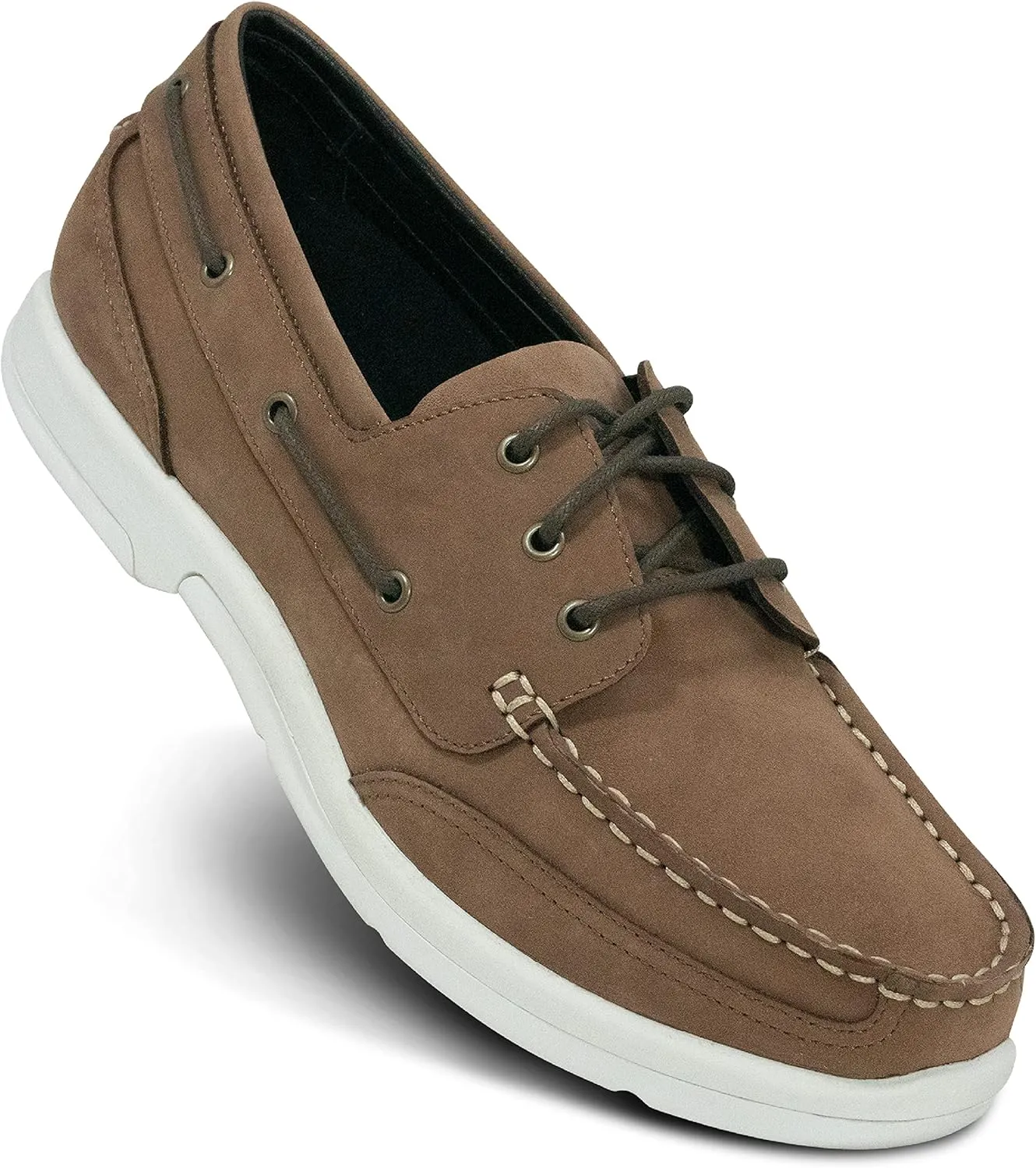 Apex Men's Orthopedic Boat Shoe - Dark Brown