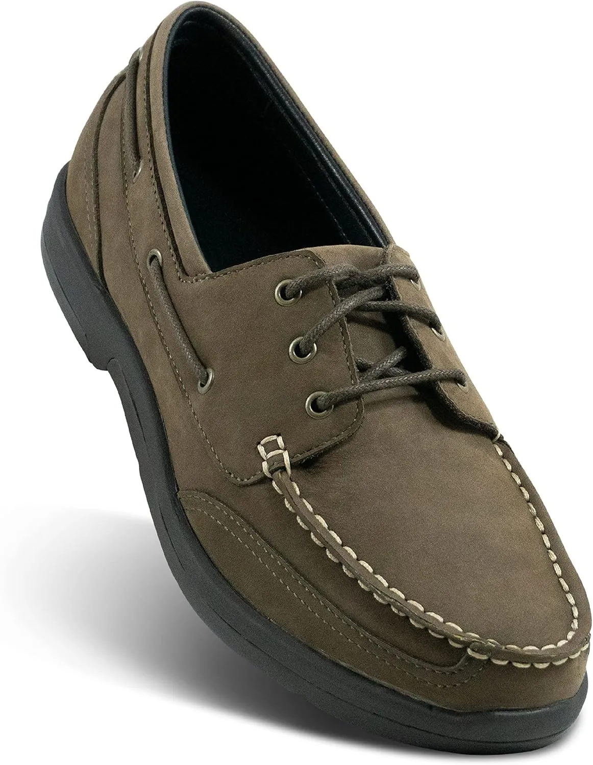 Apex Men's Orthopedic Boat Shoe - Dark Brown