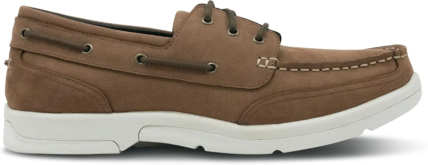 Apex Men's Orthopedic Boat Shoe - Dark Brown