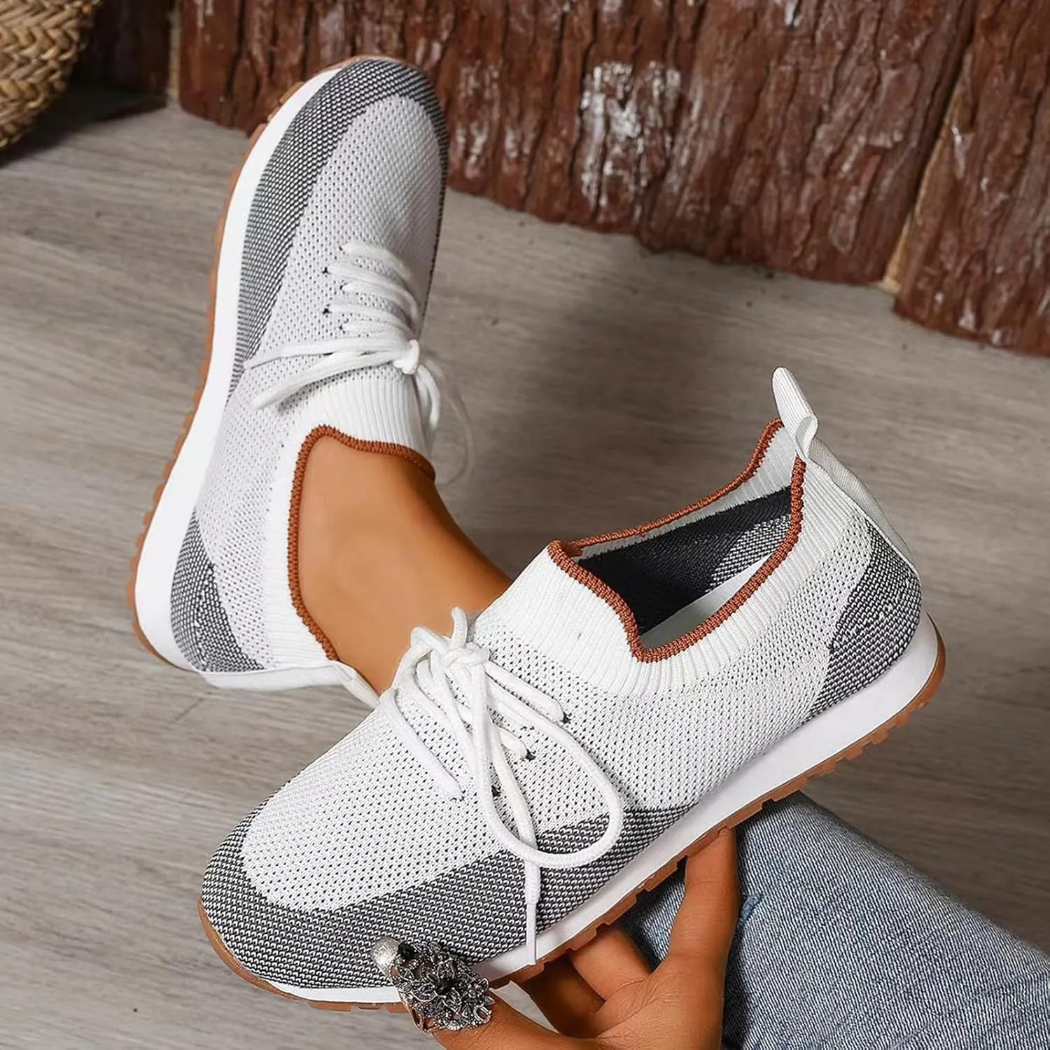 Athletic Shoes for Women Women's Barefoot Shoes Mesh Lightweight Sneaker for Work Nursing Shoes for Women