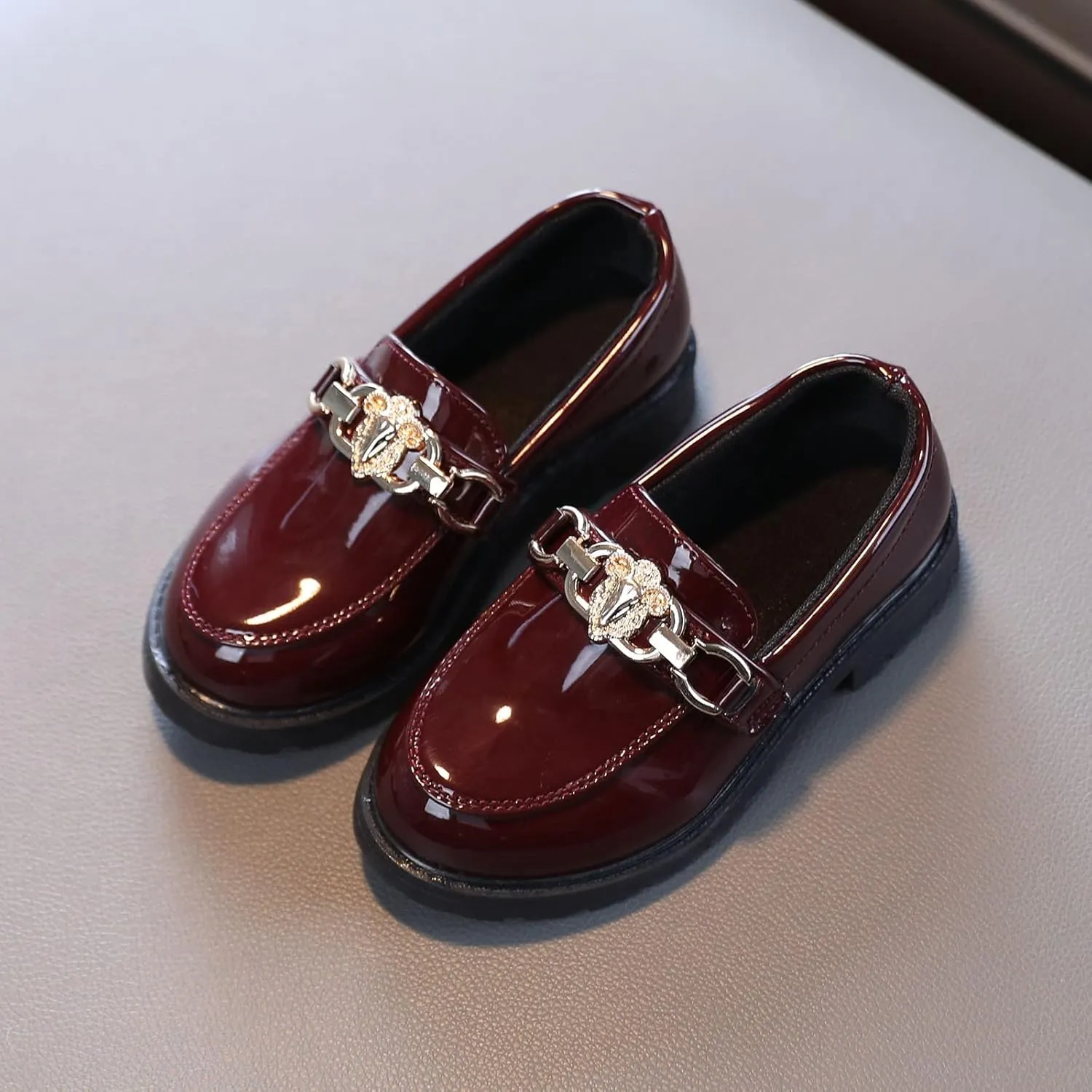 Baby Boys Sandals Girls Slip On Leather Shoes Loafer Decoration School Dress Shoes for Girls Slip on Water Shoe