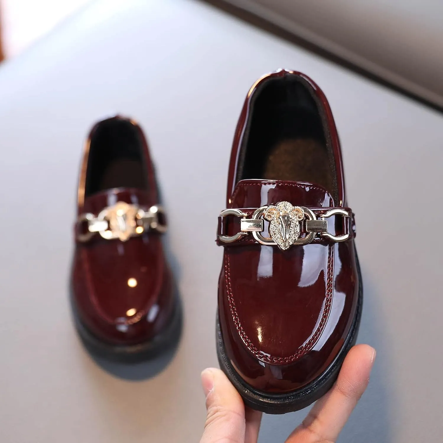 Baby Boys Sandals Girls Slip On Leather Shoes Loafer Decoration School Dress Shoes for Girls Slip on Water Shoe