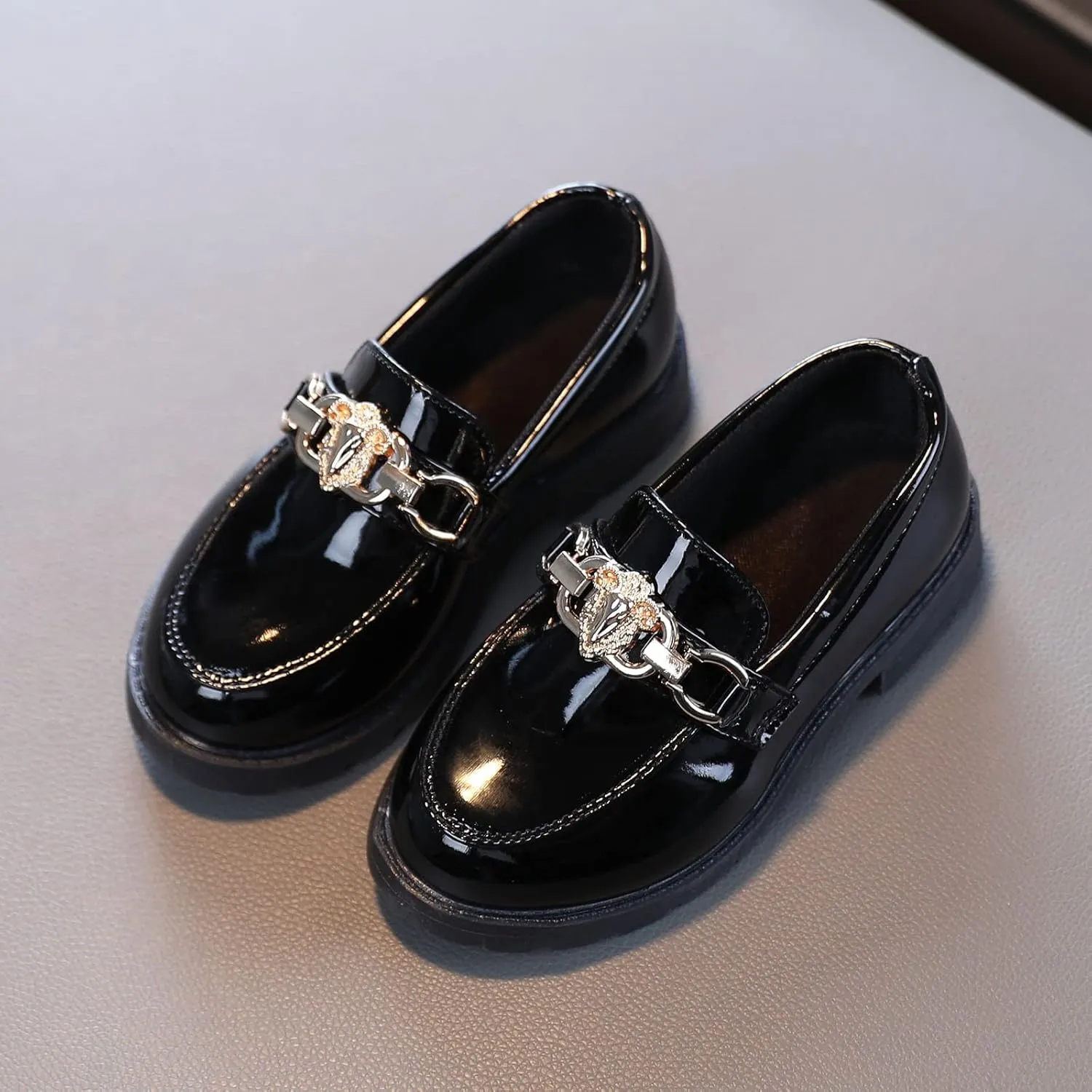 Baby Boys Sandals Girls Slip On Leather Shoes Loafer Decoration School Dress Shoes for Girls Slip on Water Shoe
