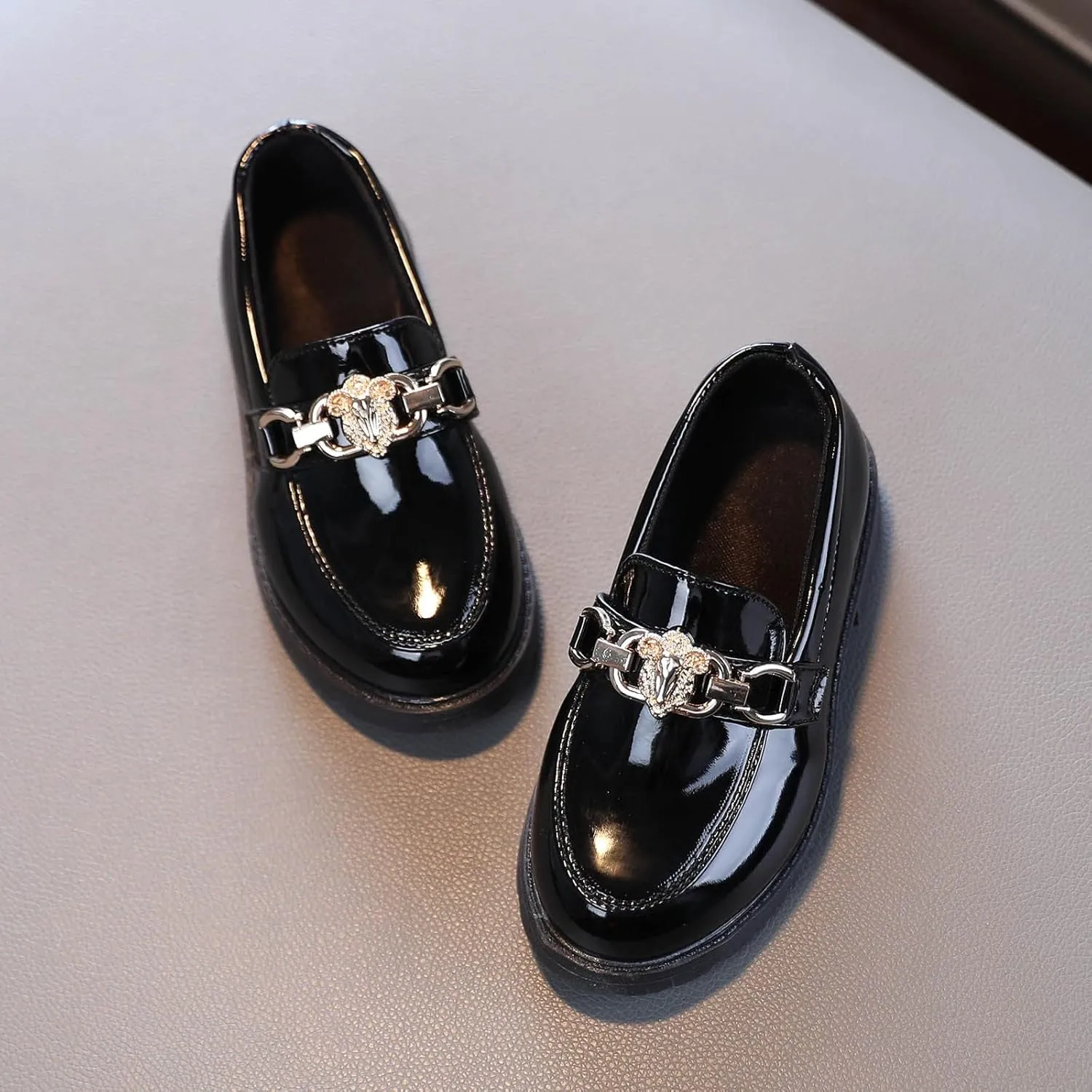 Baby Boys Sandals Girls Slip On Leather Shoes Loafer Decoration School Dress Shoes for Girls Slip on Water Shoe