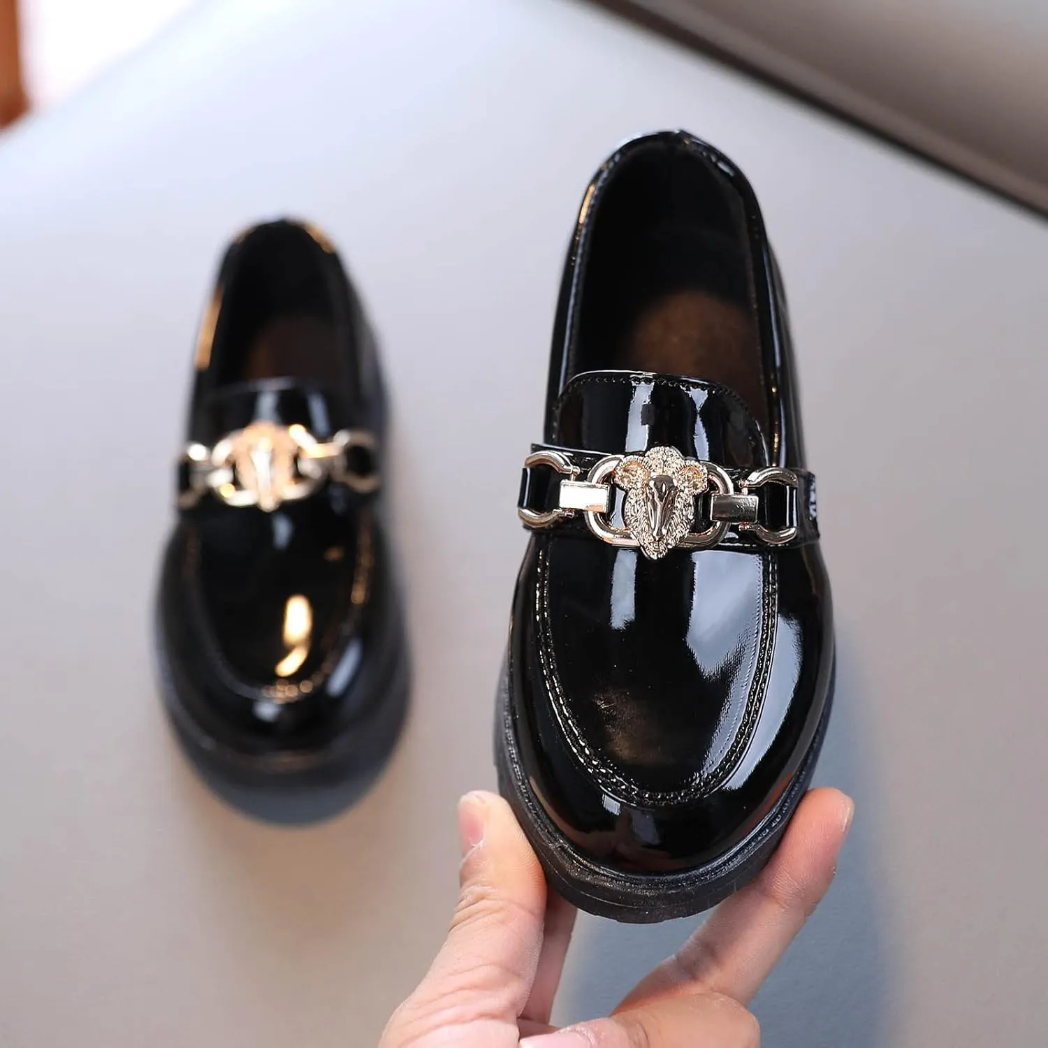 Baby Boys Sandals Girls Slip On Leather Shoes Loafer Decoration School Dress Shoes for Girls Slip on Water Shoe