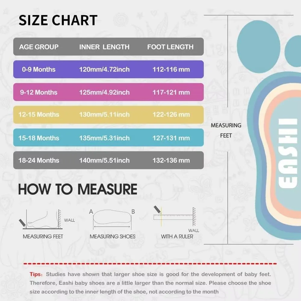 Baby Sock Shoes With Grip - Infant First Walker Shoes for Girls and Boys - Toddler Slipper Non Slip