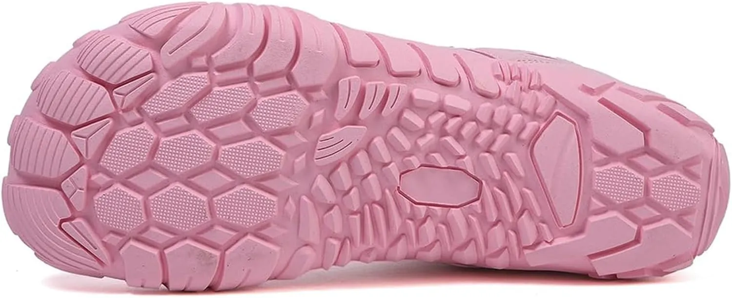Barefoot Boots Women Waterproof Winter Snow Shoes for Hiking Wide Box Toe Slip On Walking Running Shoes Faux Fur Warm Snow Booties for Cold Weather Zero Drop Barefoot Footwear Trail Sneakers