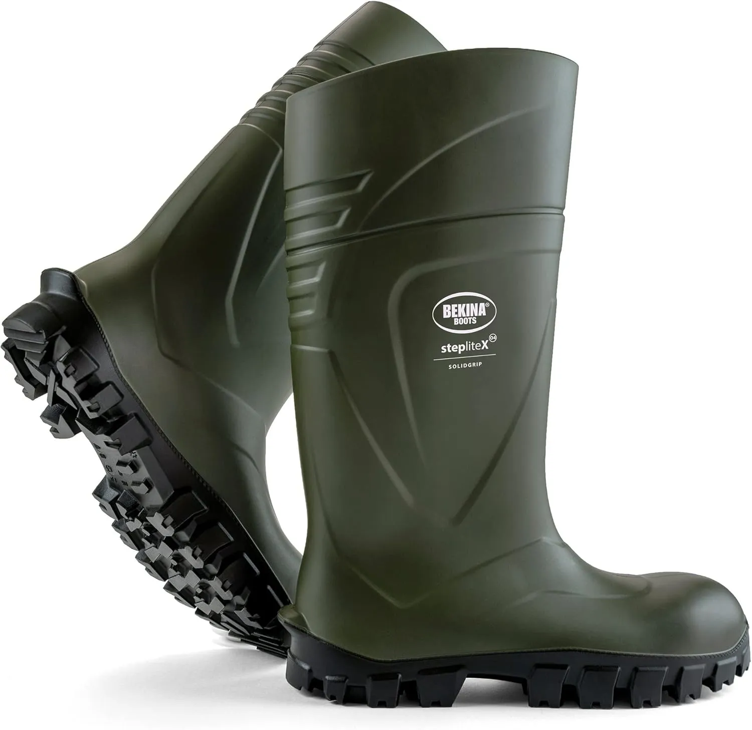 Bekina StepliteX Solidgrip O4 Waterproof Wellington Boots for Men and Women - Lightweight Non Slip Insulated Work Boots with SRC Certified Traction Outsoles