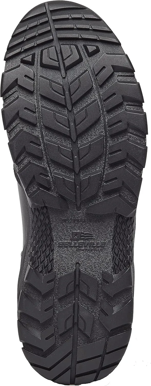 Belleville Spear Point 8 Inch Lightweight Waterproof Side Zip Tactical Boots For Men - Black Tactical Boots For Police and Law Enforcement, EMS, and Security Personnel