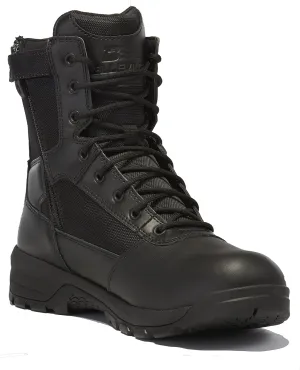 Belleville Spear Point 8 Inch Lightweight Waterproof Side Zip Tactical Boots For Men - Black Tactical Boots For Police and Law Enforcement, EMS, and Security Personnel