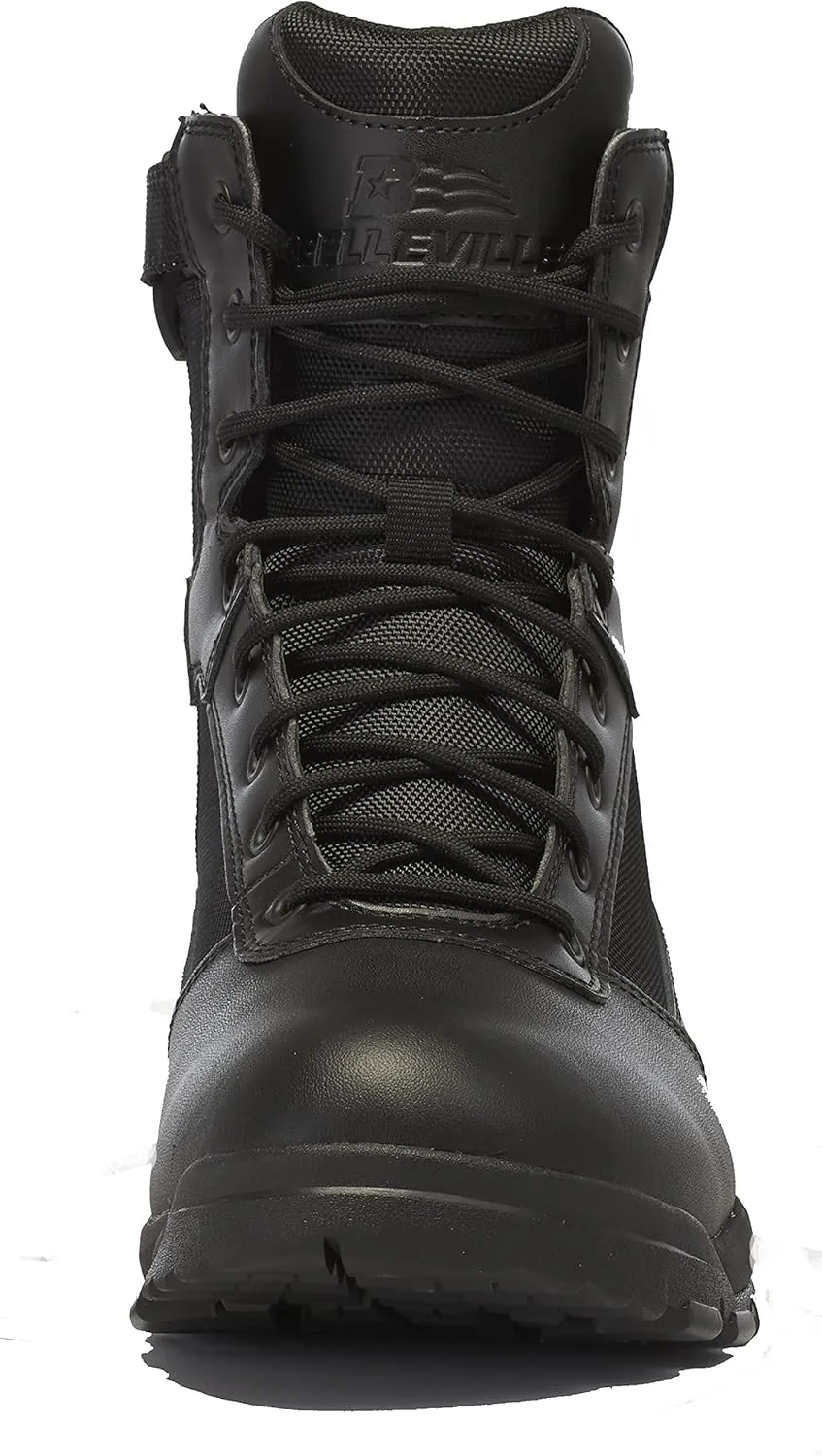 Belleville Spear Point 8 Inch Lightweight Waterproof Side Zip Tactical Boots For Men - Black Tactical Boots For Police and Law Enforcement, EMS, and Security Personnel