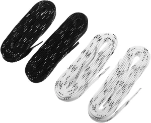 BESPORTBLE 2Pairs Flat Shoelaces for Hockey Skates and Sneakers Solid Color Replacement Laces for Adults Youth and Comfortable and Stylish