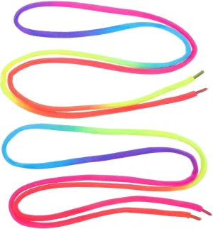 BESPORTBLE Rainbow Round Shoelaces Thick Colorful Fashion Laces for Sneakers Canvas Shoes and Athletic Footwear