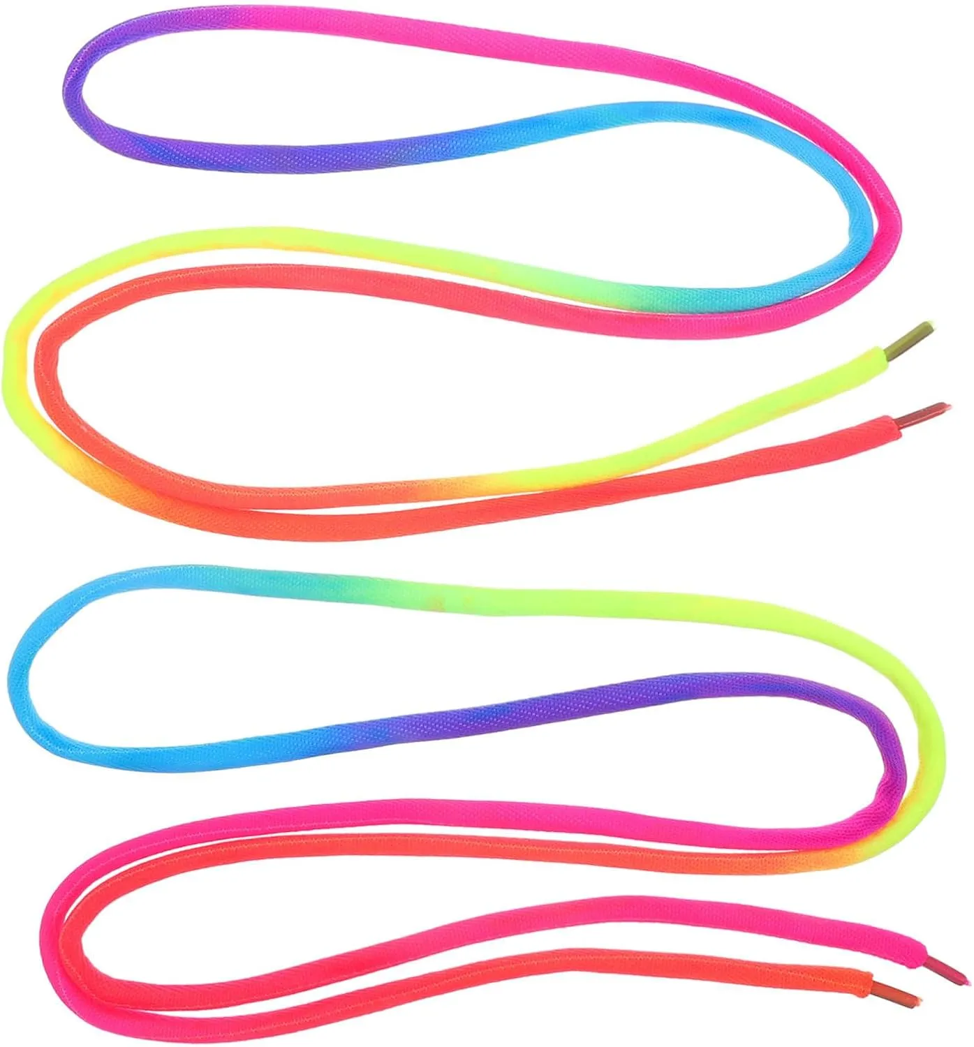 BESPORTBLE Rainbow Round Shoelaces Thick Colorful Fashion Laces for Sneakers Canvas Shoes and Athletic Footwear