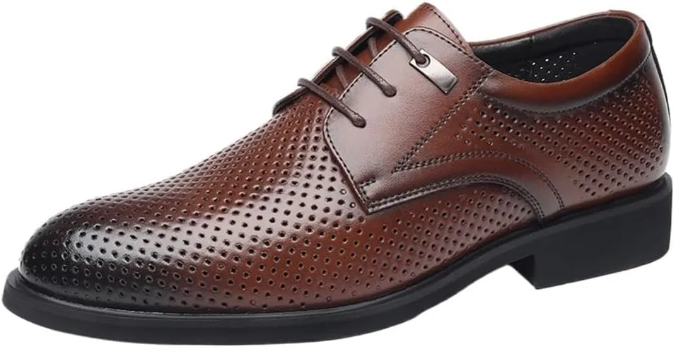 Black Leather Dress Shoes Men Business Shoes Formal Genuine Leather Shoes Men Casual Shoes Men Dress Office Shoes Size Breathable Footwear Oxford Shoes for Men