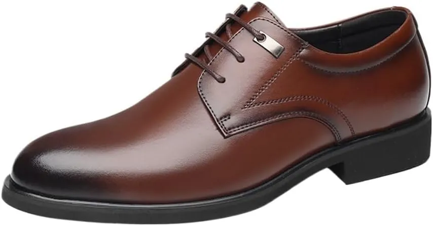 Black Leather Dress Shoes Men Business Shoes Formal Genuine Leather Shoes Oxford Shoes for Men Men Casual Shoes Men Dress Office Shoes Breathable Footwear