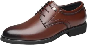 Black Leather Dress Shoes Men Business Shoes Formal Genuine Leather Shoes Oxford Shoes for Men Men Casual Shoes Men Dress Office Shoes Breathable Footwear