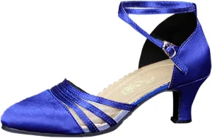 Block Heels for Women Latin Dance Shoes Chunky Heeled Ballroom Tango Strappy Heels Party Sequin Dance Shoes