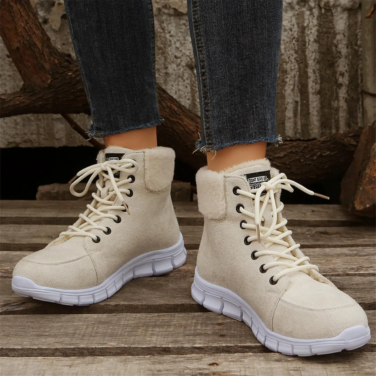 Boots For Women 2024 Ankle Booties Warm Fur Lined Winter Snow Outdoor Short Booties Fashion Slip On Loafers Shoes