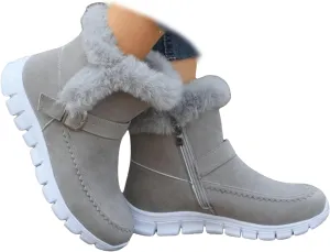 Boots For Women Ankle Booties With Fur Lined Warm Snow Winter Boots Comfortable Casual Fashion Trendy Loafers Shoes