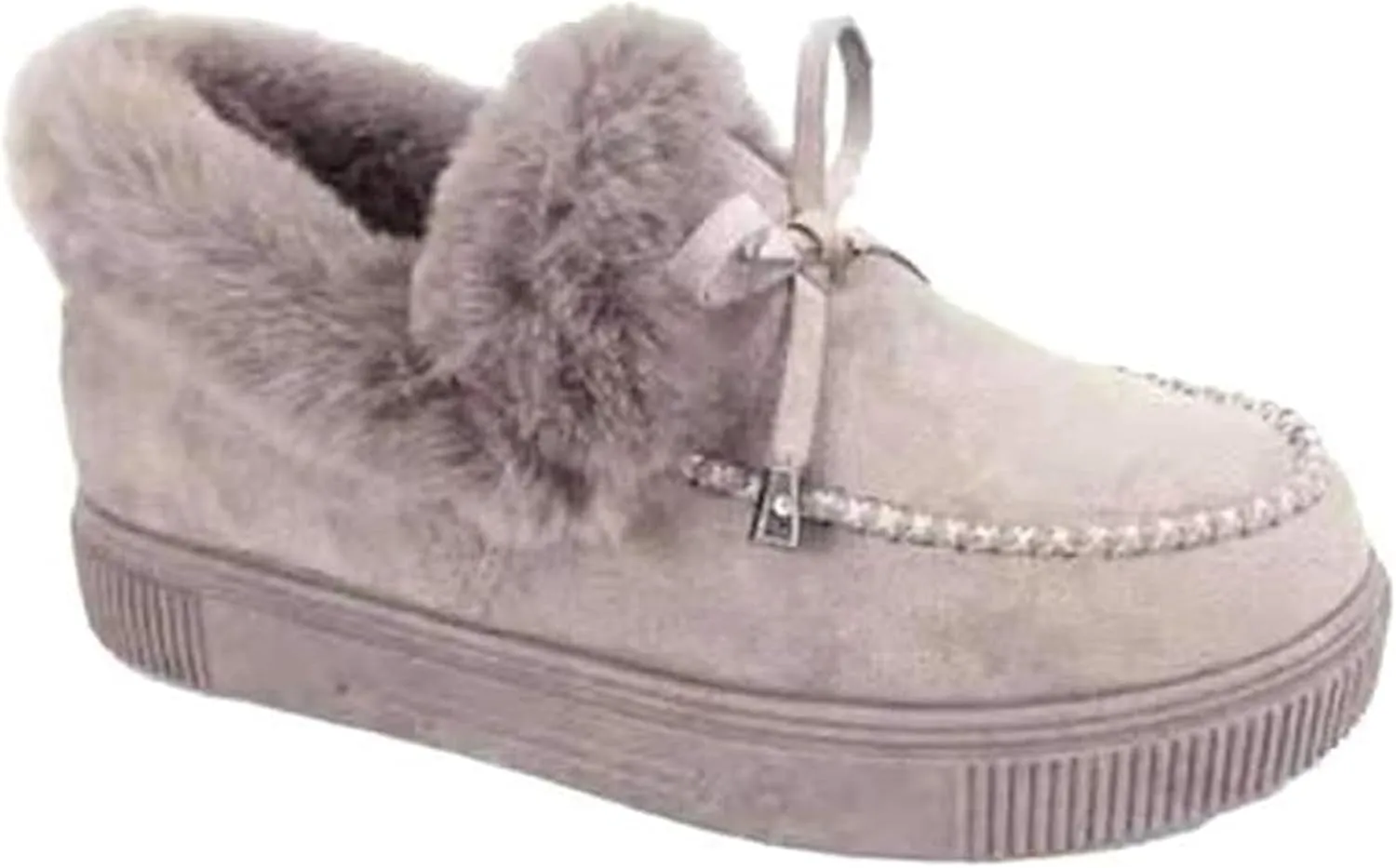 Boots For Women Ankle Booties With Fur Lined Winter Snow Boots Warm Comfortable Non Slip Short Booties Loafers Shoes