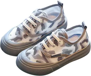Boys Girls Camouflage Hollow Mesh Breathable Canvas Shoes Colorful Tie Dye Lightweight Casual Sports Girls Toddler Shoes