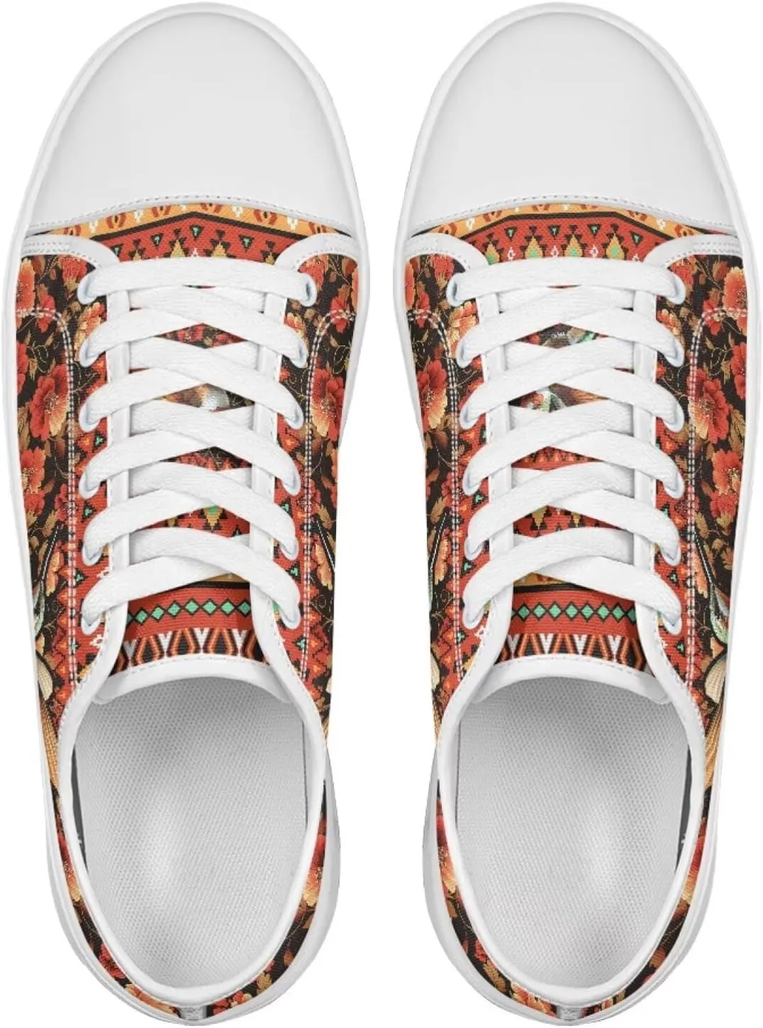 Canvas Slip on Shoes for Women Trendy Low Top Barefoot Sneakers Lace Up Design Walking Flats