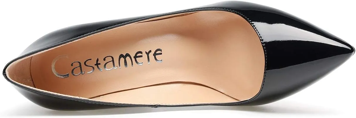 Castamere Womens High Block Heels Pointed Toe Slip-on Pumps 10CM