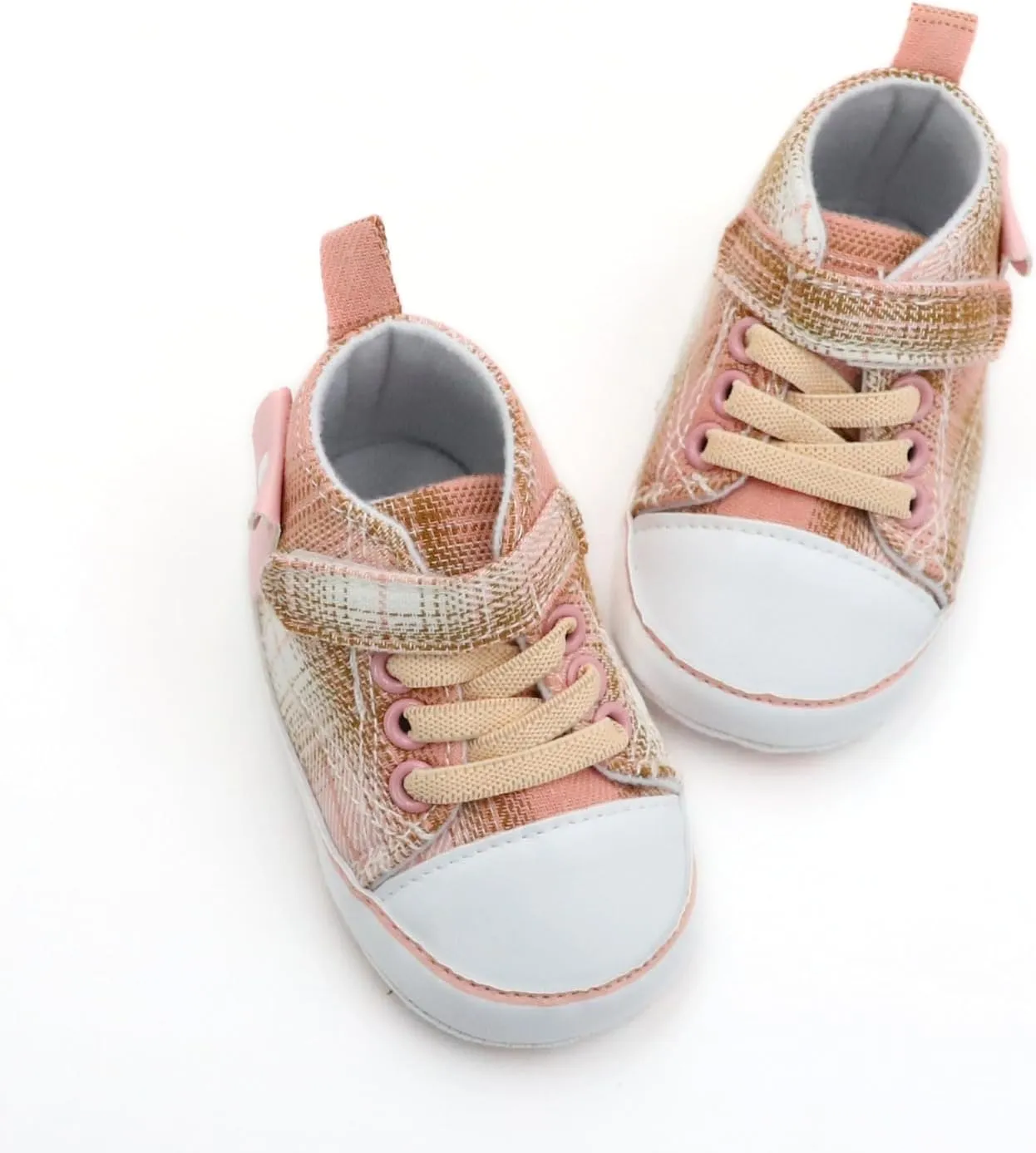 Checkered Canvas Shoes for Baby Boys and Girls,Lightweight and Breathable，0-18Months Infant Firstwalk Sneakers