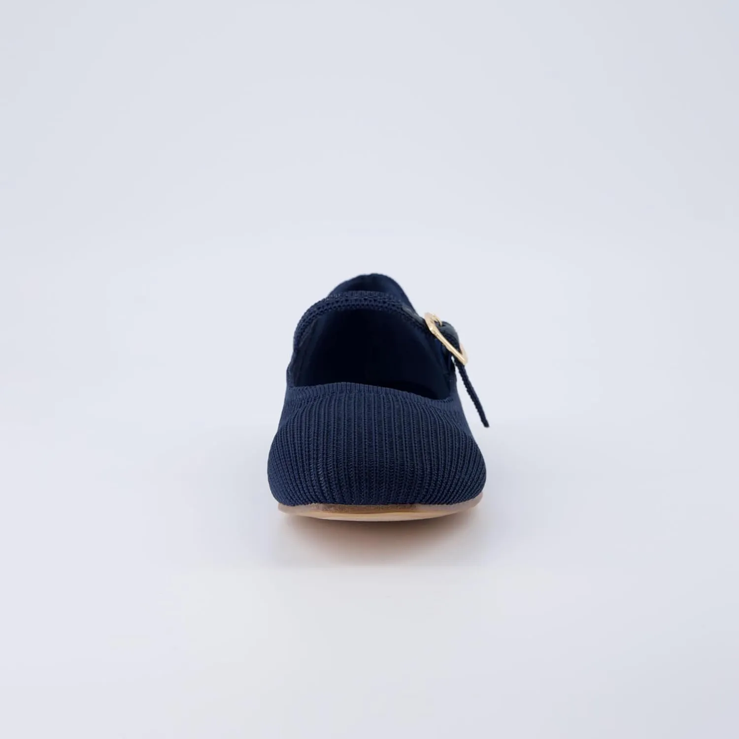 CUSHIONAIRE Women's Petal Mary Jane Knit Flat – Stretchy Textured Fabric, Adjustable Strap, Memory Foam, Available in Wide Widths, Comfortable & Lightweight