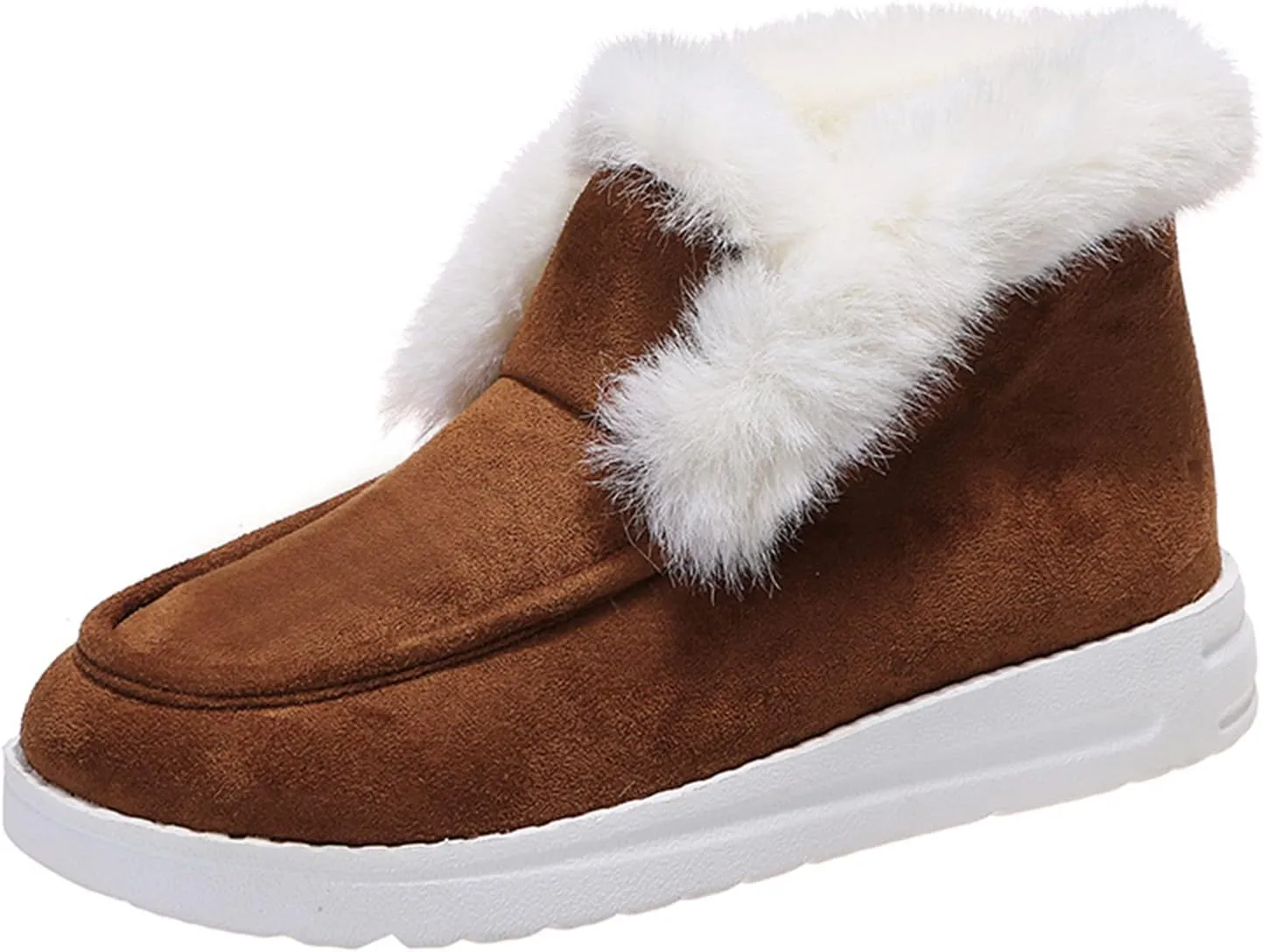 Cute Winter Boots For Women Fashion Snow Boots Warm Fur Lining Comfortable Fuzzy Ankle Booties Loafers Shoes 2024