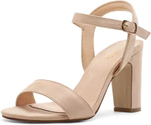 DREAM PAIRS Women's Chunky Heels Open Toe Ankle Strap High Block Comfy Dress Heel Sandals Pumps Shoes