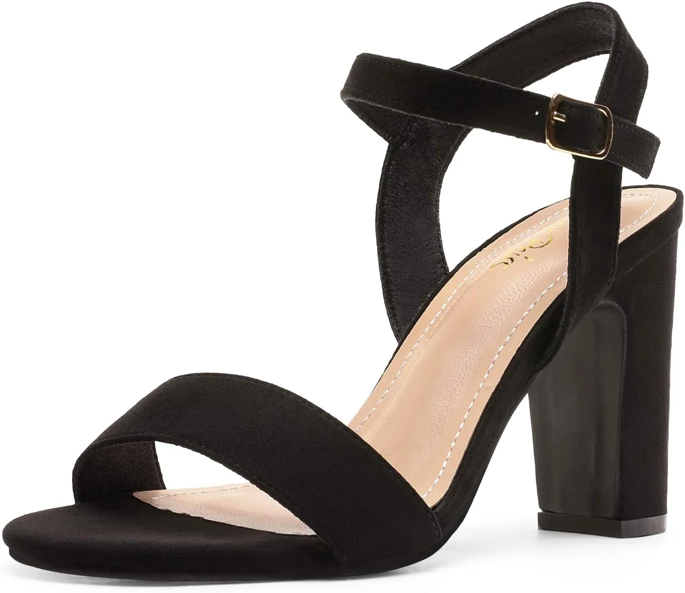 DREAM PAIRS Women's Chunky Heels Open Toe Ankle Strap High Block Comfy Dress Heel Sandals Pumps Shoes