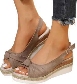 Eduavar Sandals for Women 2025 Strappy Dress Pumps Buckle Open Round Toe Slingback Dating Comfort Low Heel Heeled Sandals