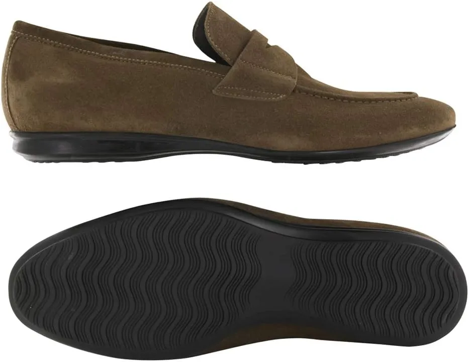 Fiori Di Lusso Brown Suede Penny Loafers