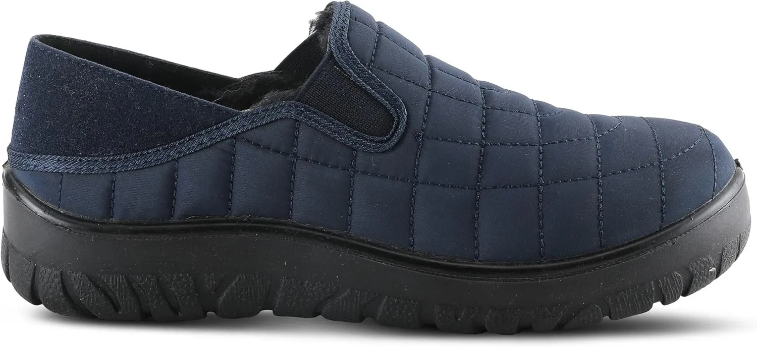Flexus Spring Step Mella Slip on Shoes for Women - Waterproof Nylon Loafer with Snow Grip Clip - Comfortable Ladies Shoes for Outdoor