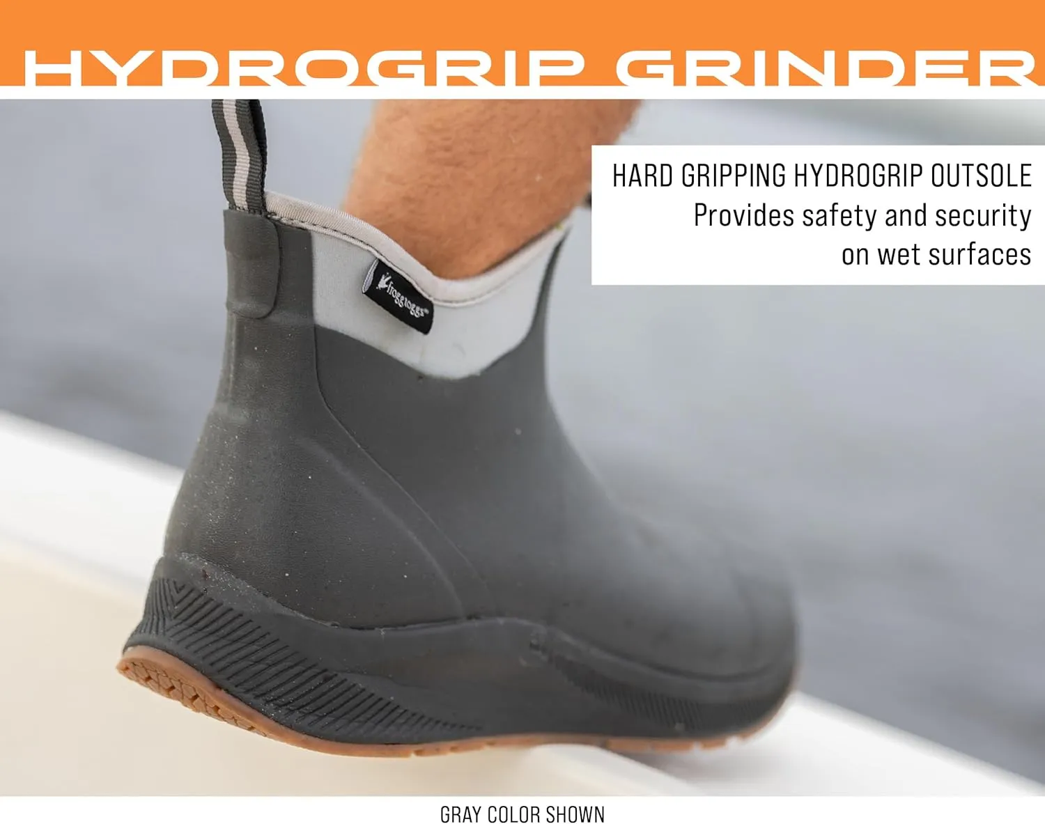 FROGG TOGGS Men's Athletic Hydrogrip Deck, Waterproof, Comfort, Insulated, Grip, Anglers Ankle Boot
