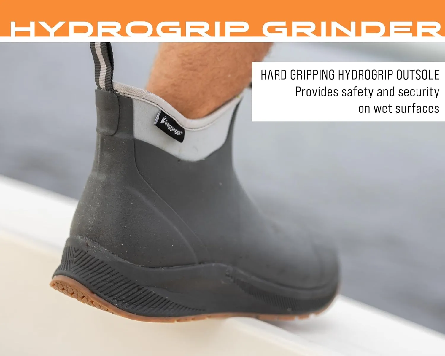 FROGG TOGGS Men's Athletic Hydrogrip Deck, Waterproof, Comfort, Insulated, Grip, Anglers Ankle Boot