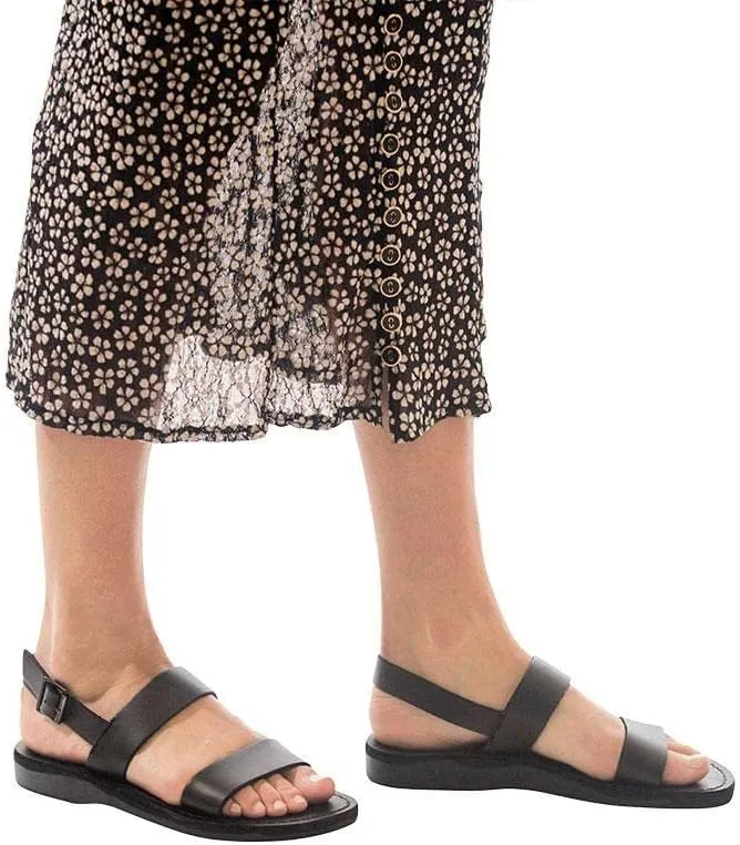 Golan - Leather Slingback Flat Sandal - Womens Sandals