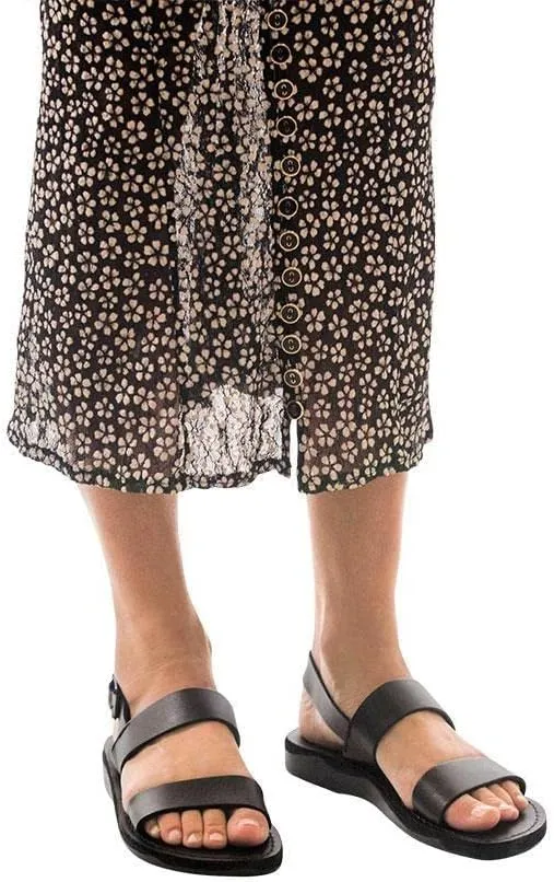 Golan - Leather Slingback Flat Sandal - Womens Sandals